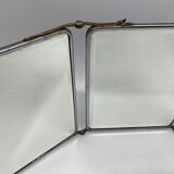 Beveled triptych mirror