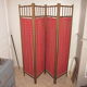 Vintage wood and fabric screen