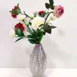 Lilac and Transparent Murano Glass Vase by Alberto Donà, Italy