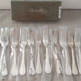 Set of 12 forks by Christofle