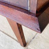 Large vintage chest of drawers with four drawers and one door in oak, circa 1960s