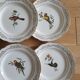6 flat plates Gien Moineaux from Paris