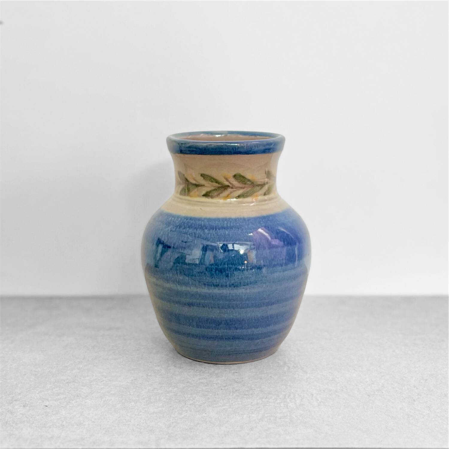Vintage glazed ceramic vase – Signed Trinquet, Southern crafts