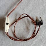 Vintage turned wooden bedside lamps