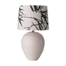 Vintage Kostka table lamp in creamy ceramic with a new custom lampshade.