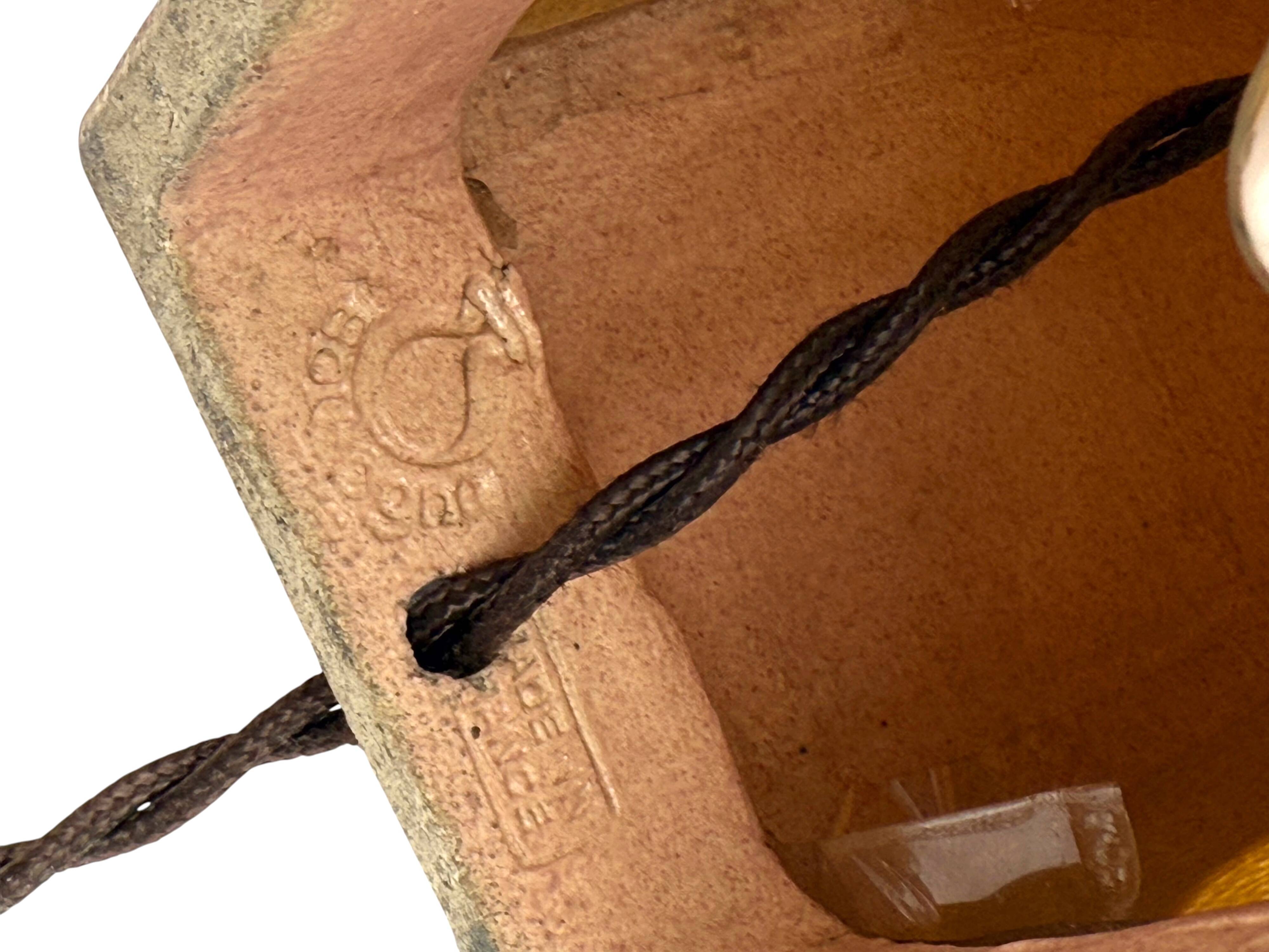 Art deco ceramic table lamp, Andre Fau Boulogne France circa 1940s