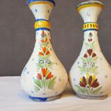 Pair of Quimper earthenware vases