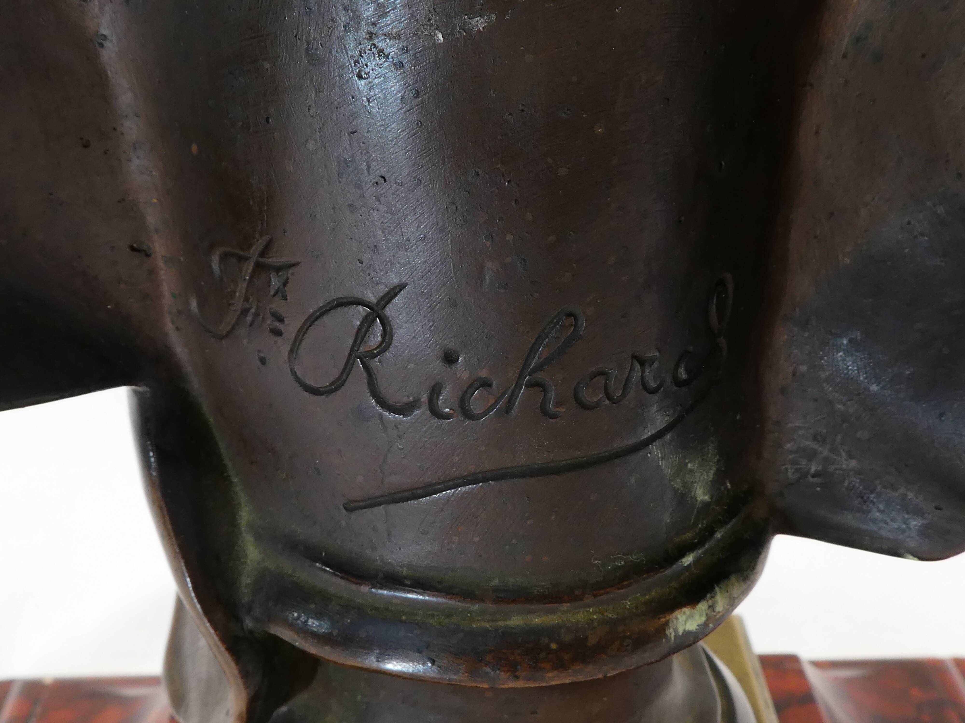 Bronze bust by Felix Pierre Richard 19th century