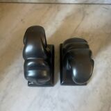 Pair of CAB Art Deco Ceramic Ram Bookends