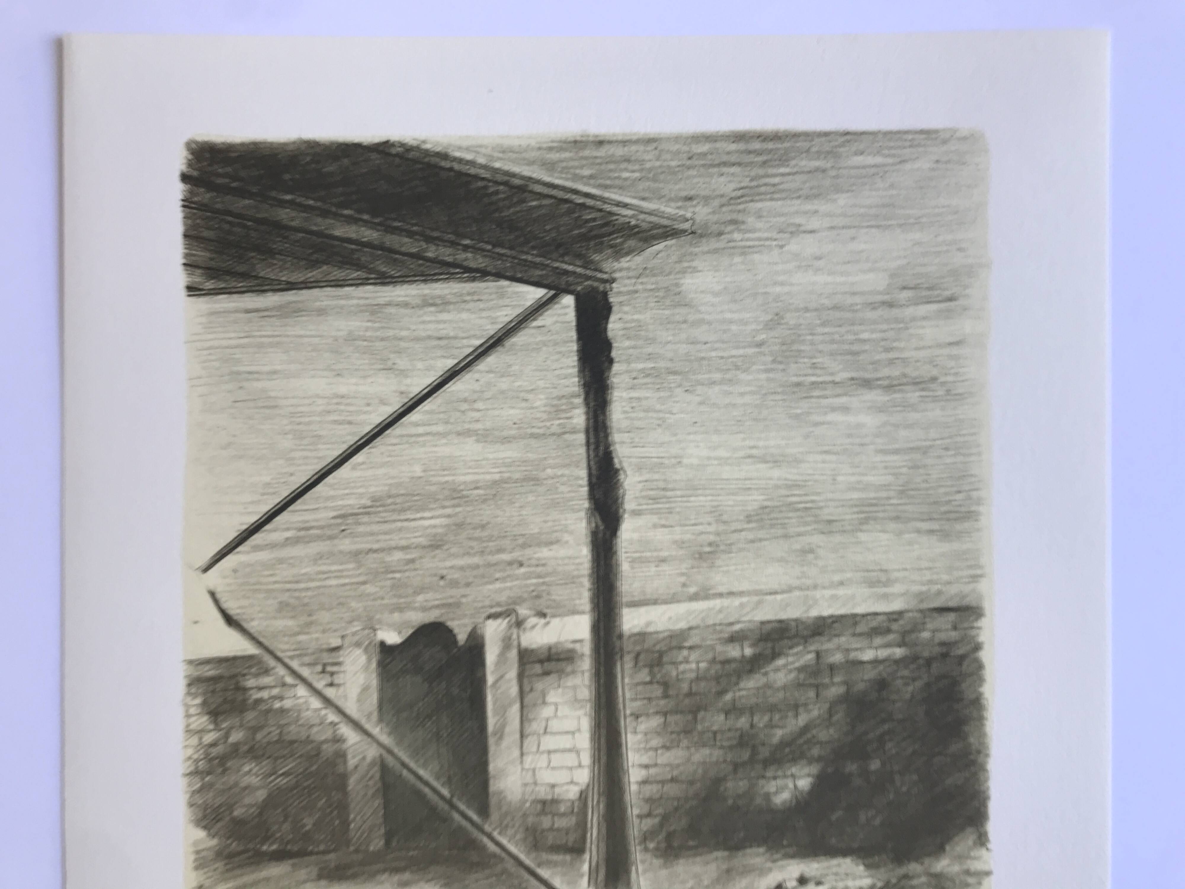 Pierre skira, docks, 1978. original lithograph signed in pencil.