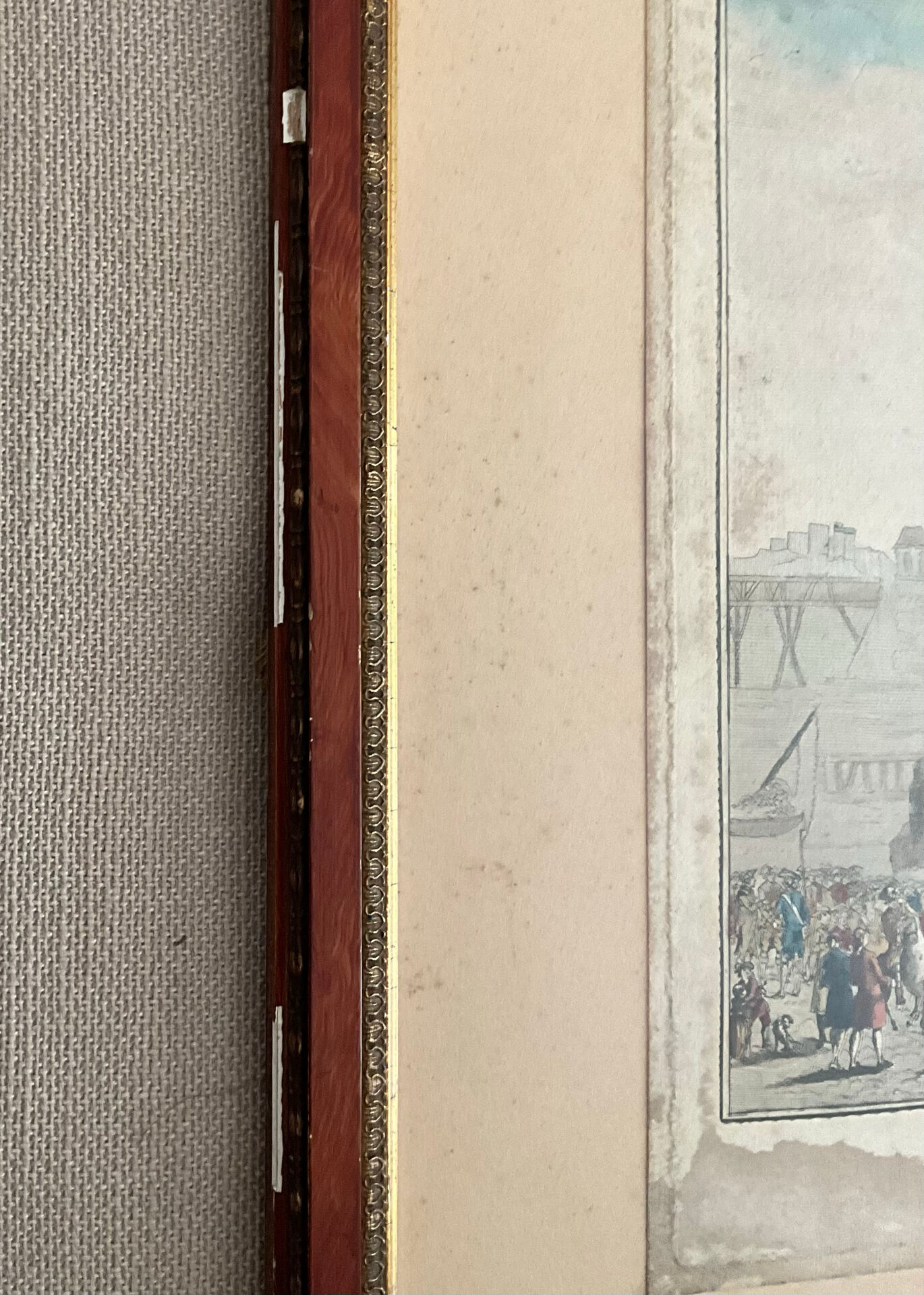 French engraving XVIII coloured – Paris 1782