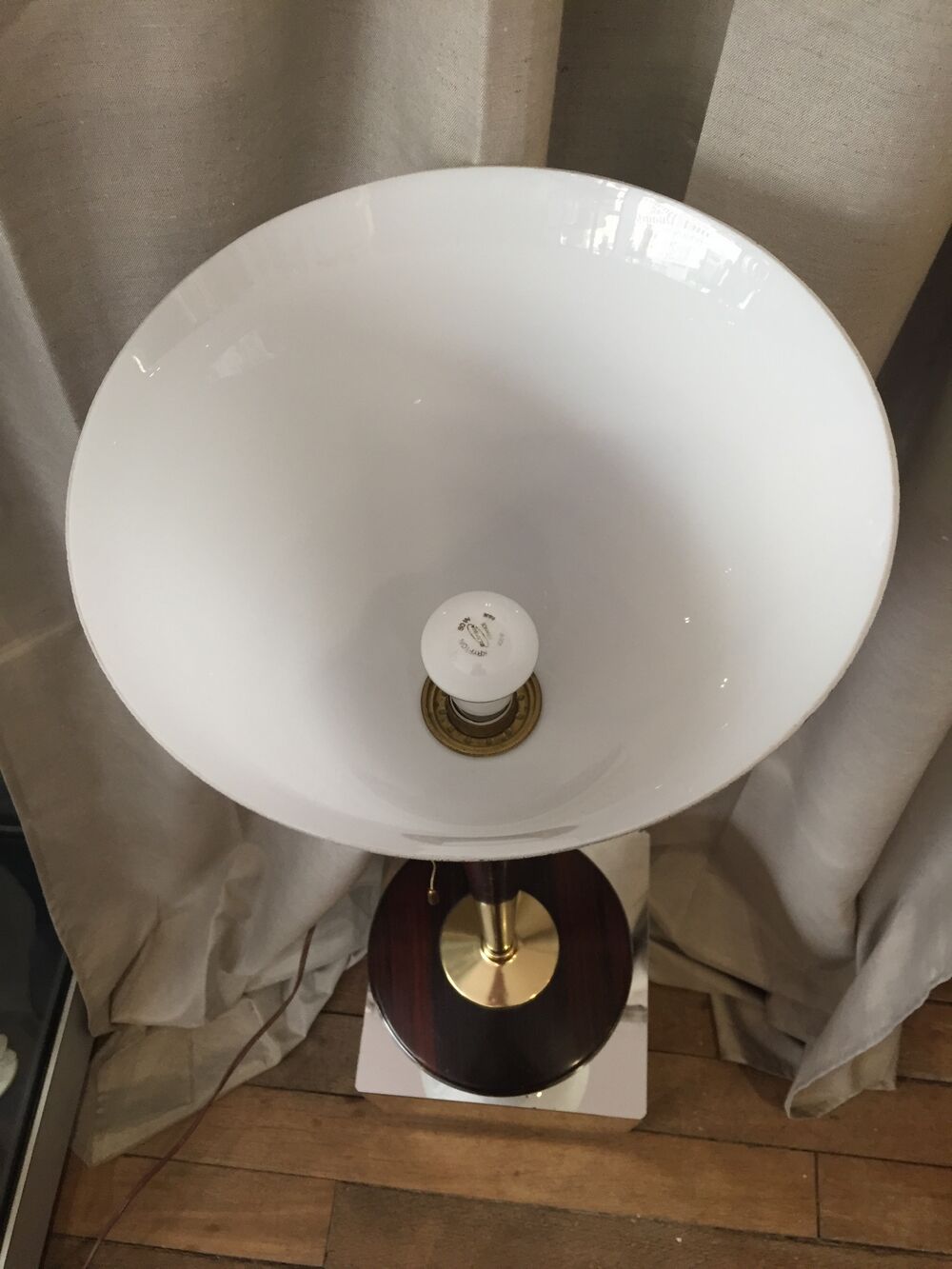 Mazda wood and metal desk lamp