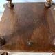 Side table, antique pedestal table in turned wood