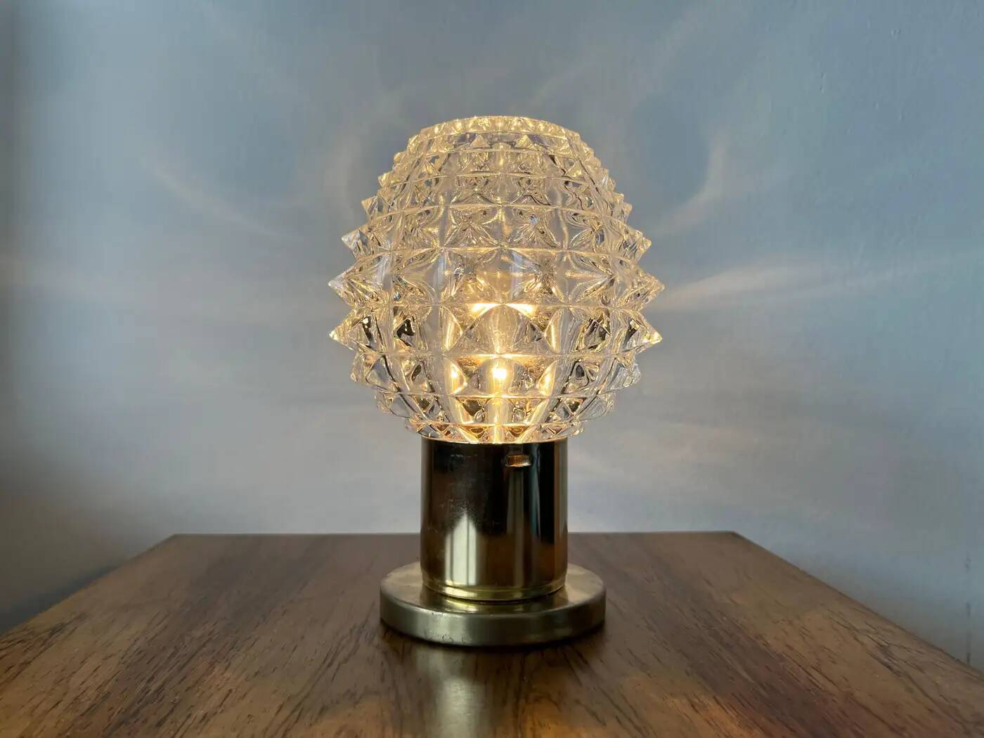 Paire de lampes de table en laiton par Kamenický Šenov, années 1960 / Tchécoslovaquie