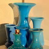 Vases in opaline - set of 6-