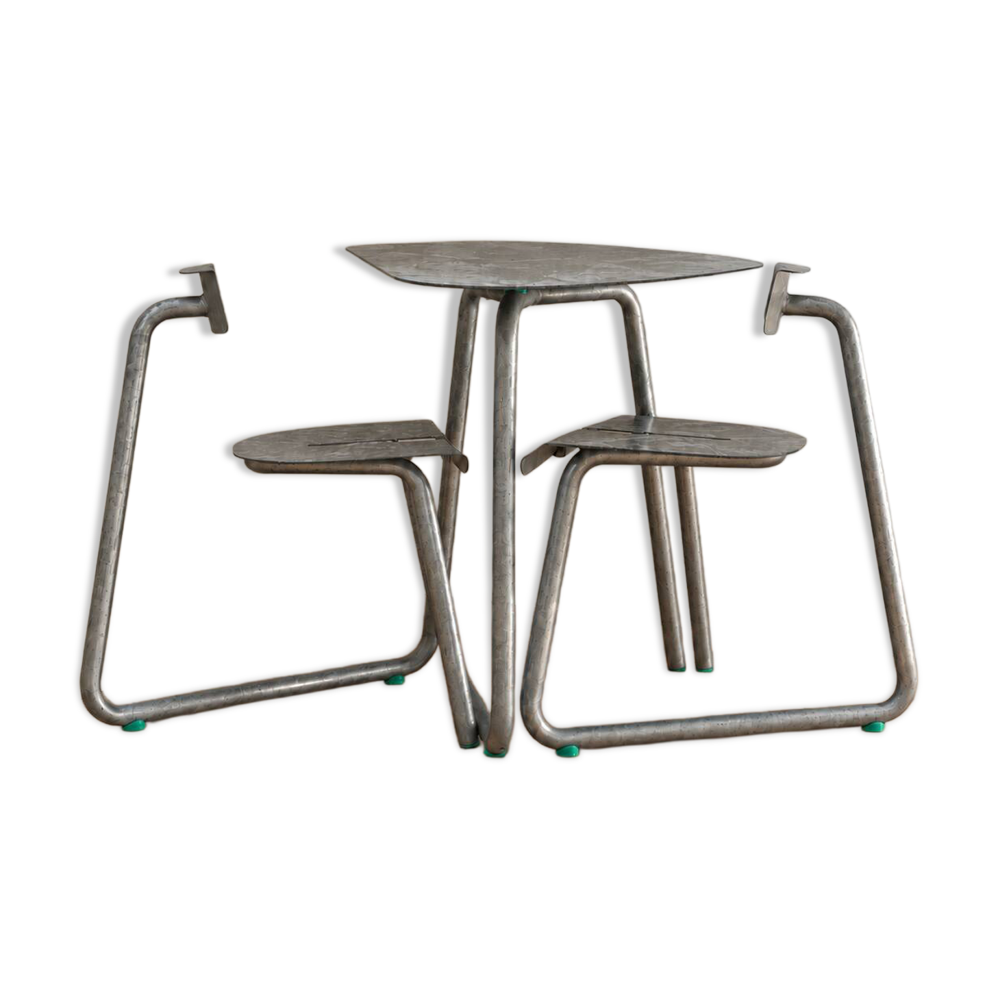 Set of a dining table and two chairs (vintage) purchased from a gallery.