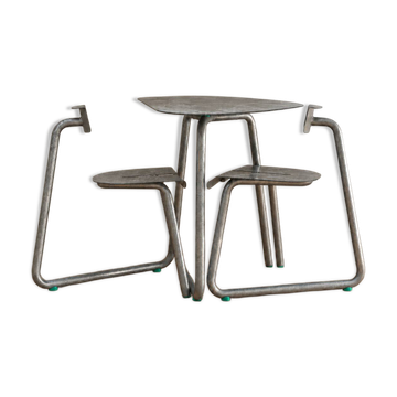 Set of a dining table and two chairs (vintage) purchased from a gallery.