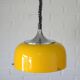 Vintage Meblo Harvey Guzzini Pendant Light MCM Yellow Plastic Hanging Lamp