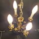 Lustre en bronze doré à 4 branches néoclassique, Circa 1940/1950.
