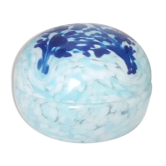 Bonbonnière en verre tacheté