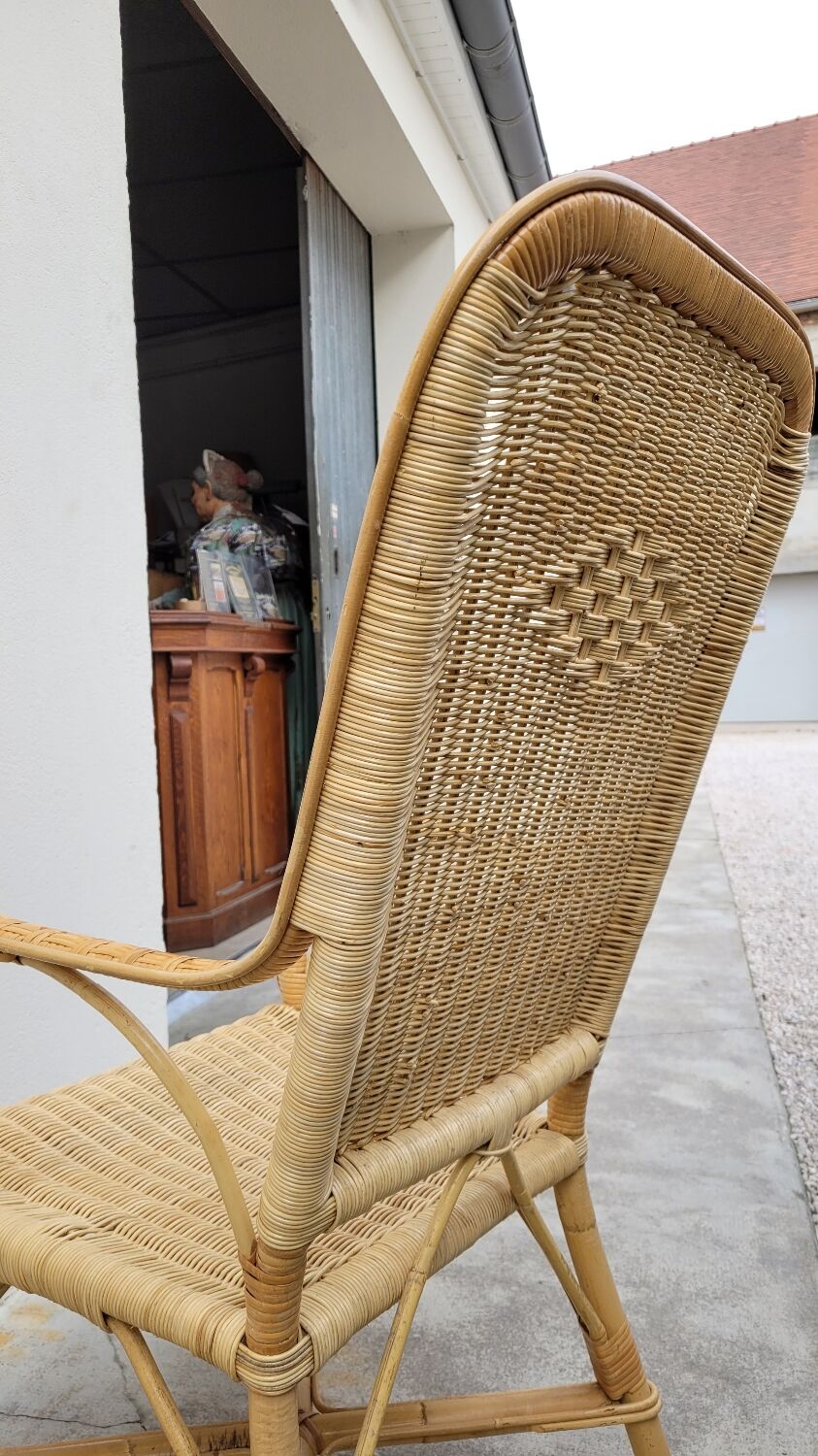 Rattan armchair 1950
