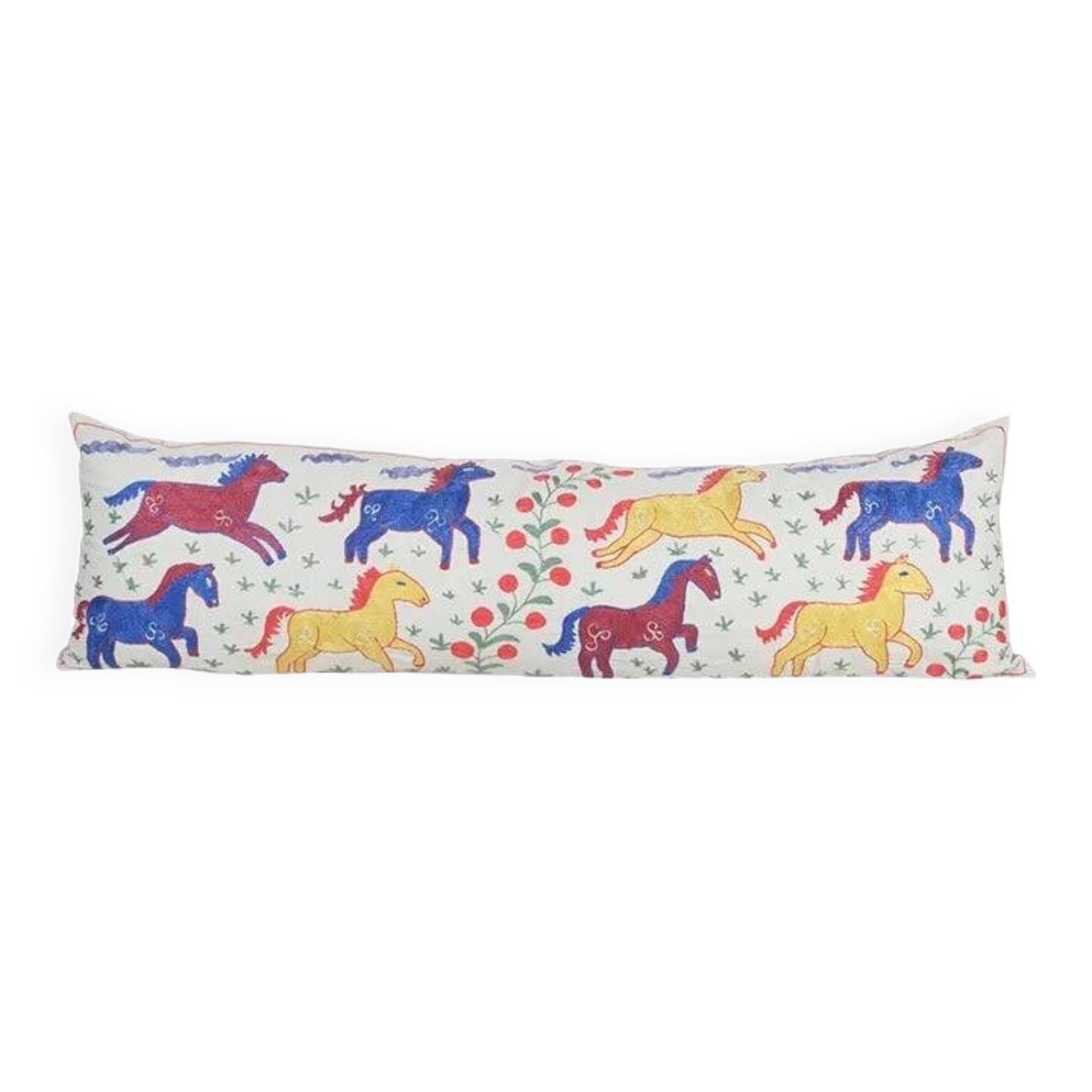 Vintage embroidered cushion cover 46x145 cm