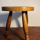 Small oak tripod stool or plant stand
