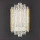 Pair Of Mid Century Modern Ice Glass Wall Lights From Doria, Germany, 1960s