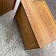 2 vintage 70s Scandinavian style bedside tables in honey oak.