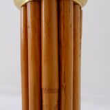 Vintage bamboo and brass table lamp - 1980s