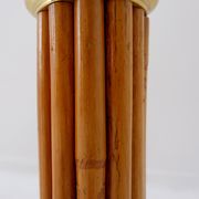 Lampe de table vintage en bambou et laiton - années 1980