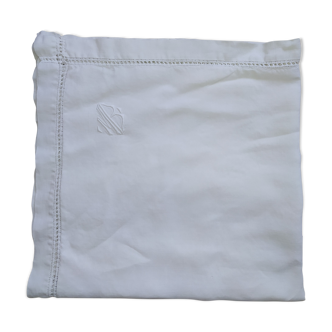 Antique pillowcase embroidered monogram MB