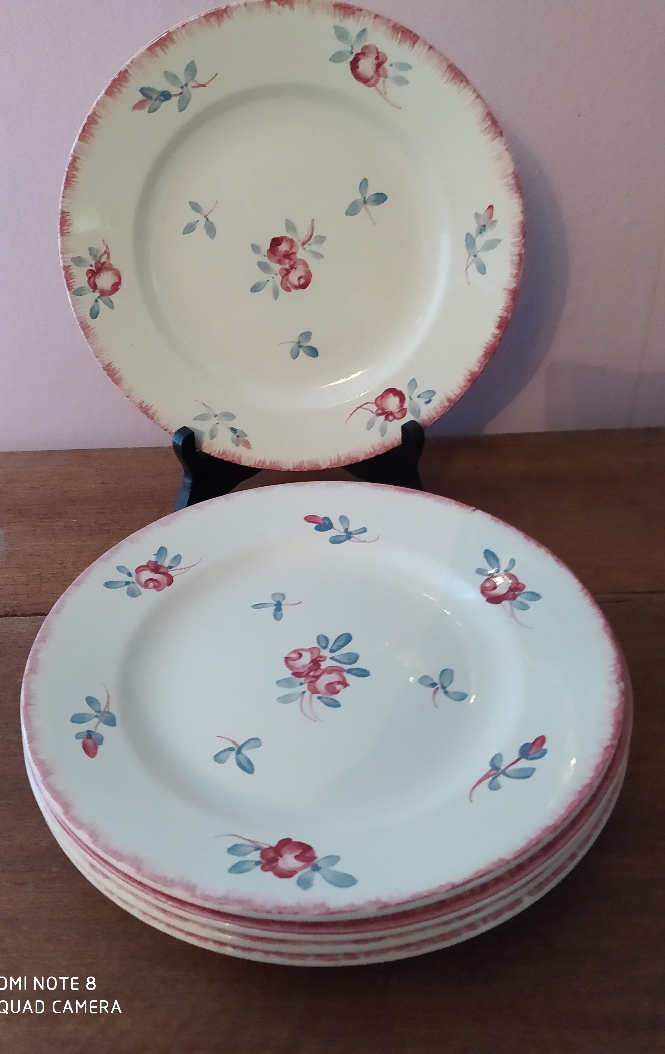 Lot de 5 assiettes de sarreguemines