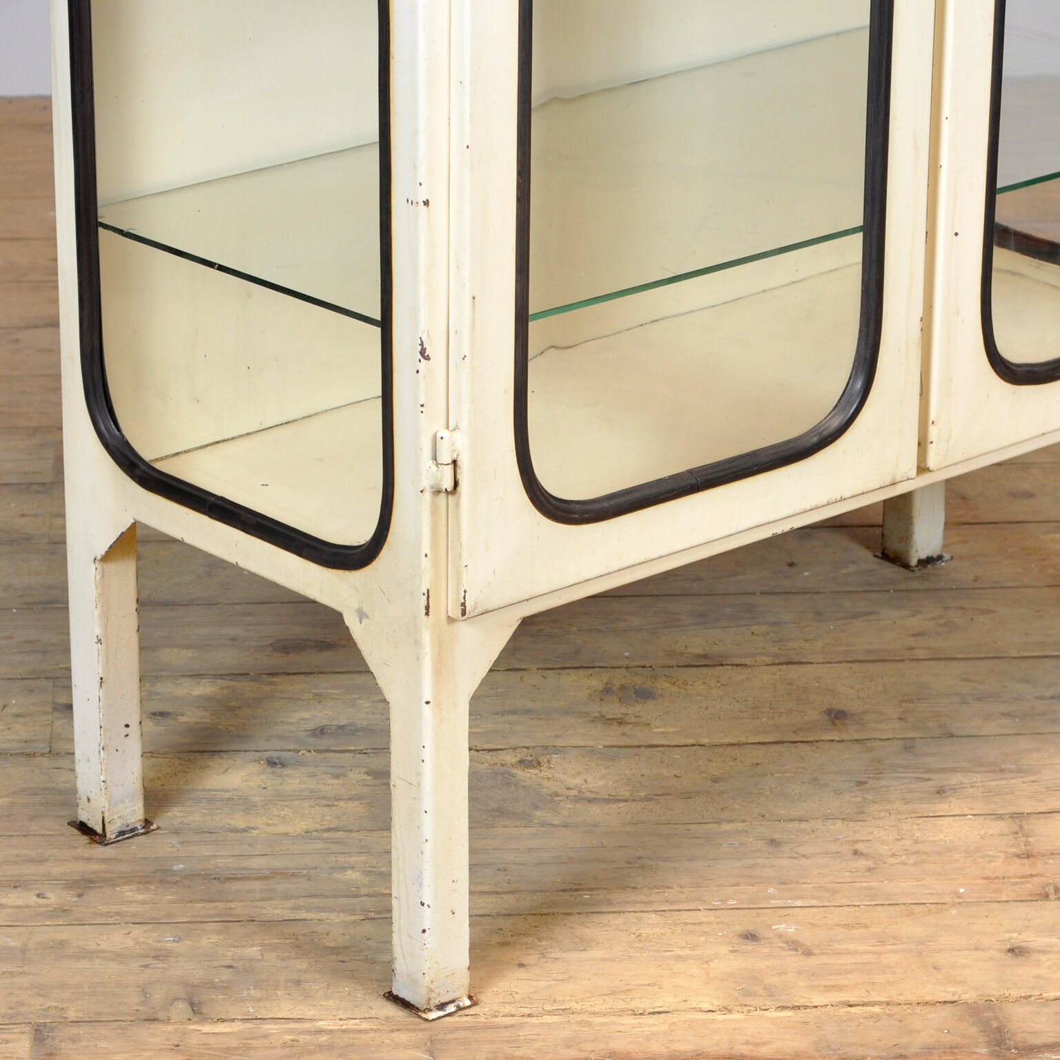 Glass & Iron Medical Cabinet 1970s