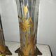 Paire de vases émaillés art-nouveau