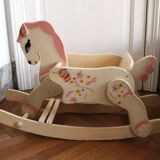 Vintage wooden rocking horse