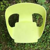 Children's armchair chair rita design by joan gaspar vintage green plastic