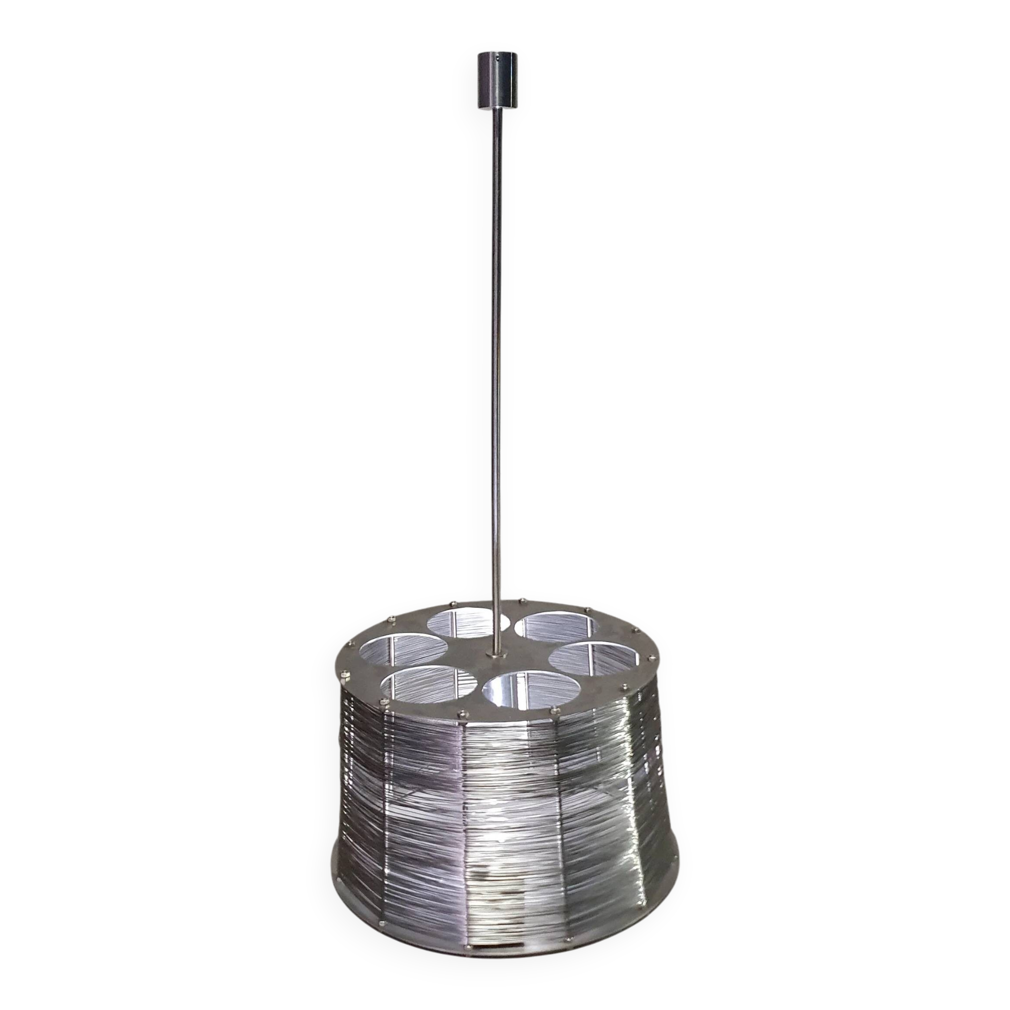 Very rare Adlumen lamp / pendant, inox wired