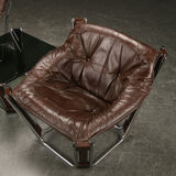 Sonic armchairs by Odd Knutsen with coffee table