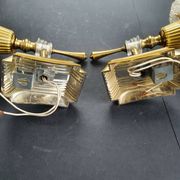 Pair of vintage 1970s perspex wall sconces.
