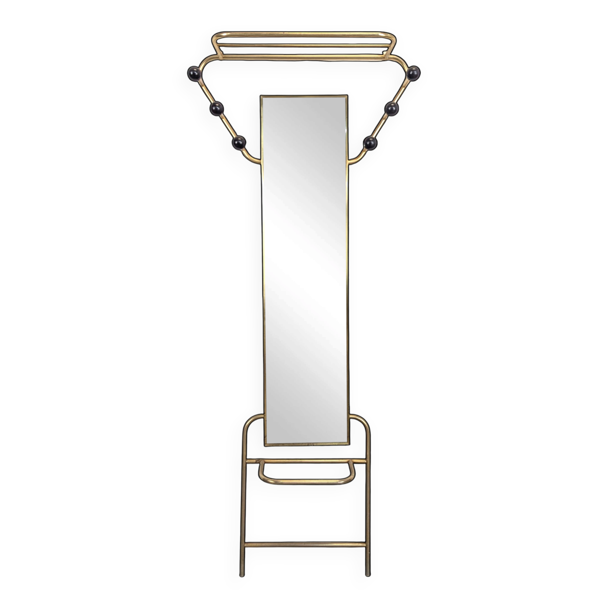 Porte manteau doré années 60