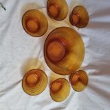 Orange arcopal fruit salad set 1970