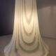 Large mushroom lamp by Peill & Putzler in zebra glass