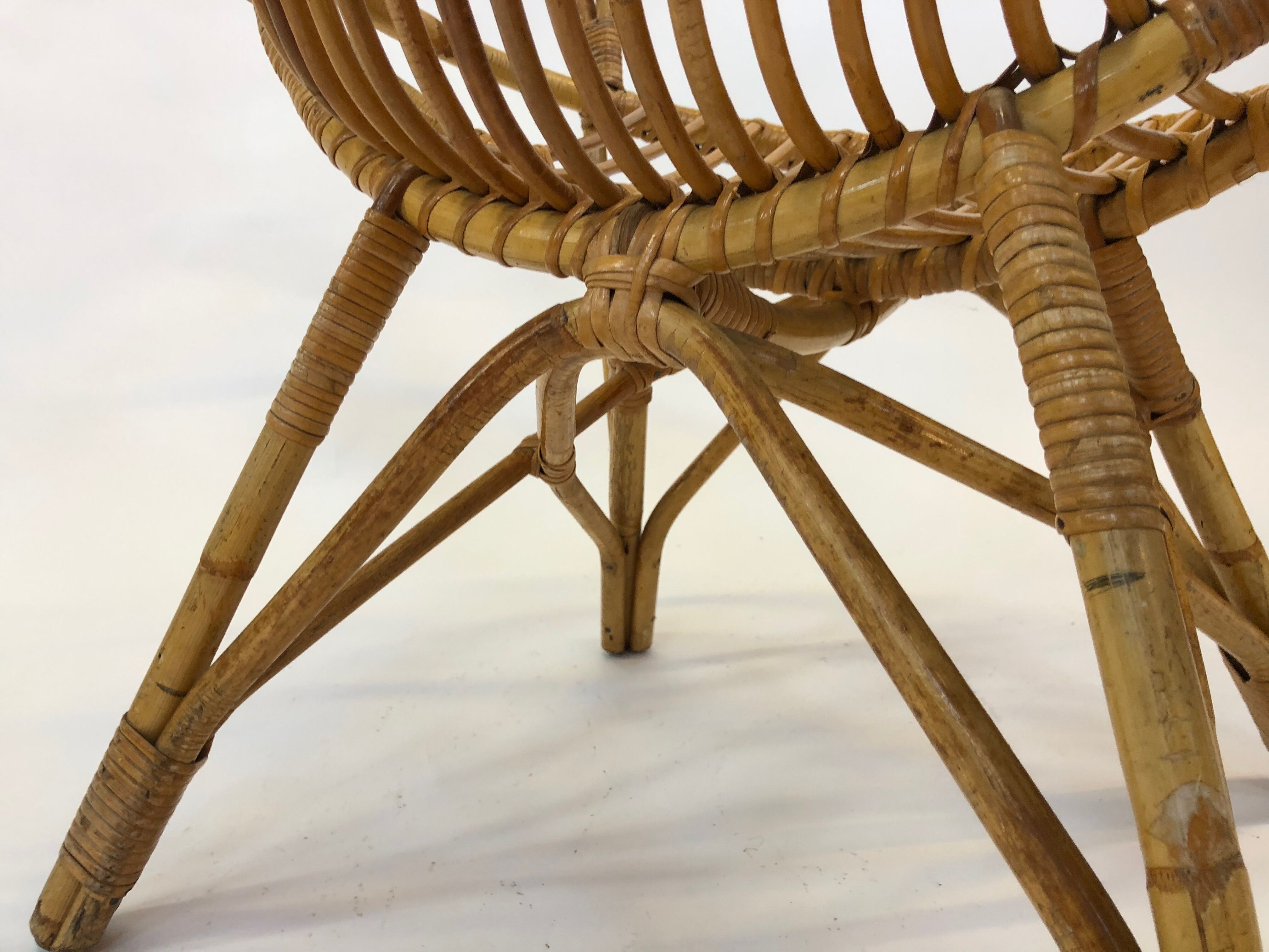Fauteuil rotin Van Rohe Noordwolde, 1960