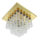 Crystal Glass and Brass Chandelier by Limburg, Germany, 1960s
