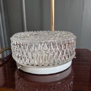 Ceiling light / wall light MATHIAS 1970s – moulded glass with diamond points