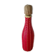 Bottle rattan and red scoubidou
