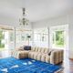Vintage Cobalt Blue Moroccan Rug or Carpet