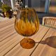 Giant glass 31 cm Empoli blown amber vintage