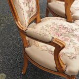 Pair of Louis xv convertible armchairs
